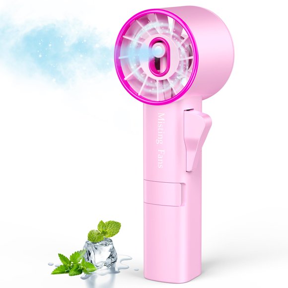 Ventilador portátil de mano Ausic Pink Turbo con nebulizador