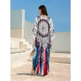 thumbnail image 3 of Edolynsa Beach Kaftan Cover up for Women Plus Szie Moroccan Dress Boho Arabic Dresses Maxi Resort Wear Caftan Loungewear House Wear, 3 of 8