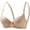 Beige, variant on Women's Full Coverage Wire Bra Supportive Soft T-Shirt Bra for Outdoor, Solid Color Push Up Lightly Lined Bra 42B, Black