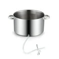 thumbnail image 5 of Cook N Home Basics Canning Juice Steamer Extractor Pot 11-Quart, Stainless Steel Multi-Purpose Jelly Steaming Cooking Pot, with Strainer/Loading Pan, Lid, 2 Hoses with Clamp, Mirror Satin, 5 of 6