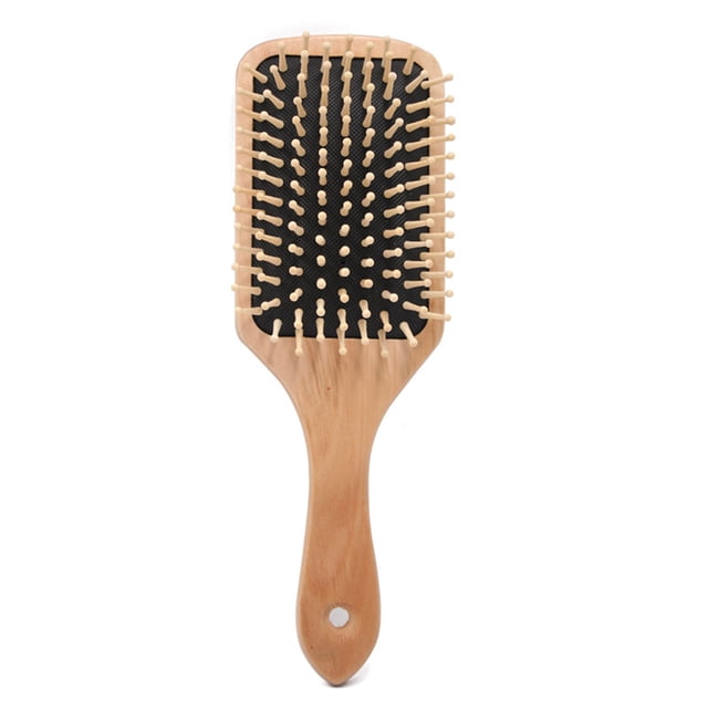 Peine de pelo liso Salud Madera Masaje Cojín de aire Peines Sólido TFixol Peine