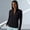 *Black, variant on ClodeEU Women's Hooded Zip Long Sleeve Sun Protection Shirt,Solid Color Casual Slim Fit Summer Top Black,Women's Plus L
