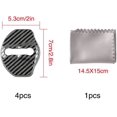 thumbnail image 2 of SHAR 4 Pack Door Lock Covers Compatible with Tesla Model 3 Model Y Model S Model X, Black Carbon Fiber, 2 of 5