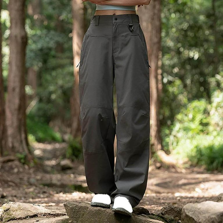 Women's Lightweight Cargo Pants - Quick-Dry Hiking Pants With Pockets, Water-Resistant & Breathable