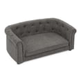 thumbnail image 6 of Hassch 38" Pet Couch for Medium and Large Dogs, Soft Linen Dog Bed, Thick Padded Pet Sofa, Dark Gray, 6 of 8