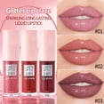 thumbnail image 2 of Lip Gloss Sparkling Mirror Finish Lip Oil with Shimmer, Hydrating Non-Sticky Formula, Long Lasting Wear, Red Lip Color, 6ml, 2 of 5