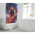 thumbnail image 4 of 4PCS Boys Shower Curtain Set - Basketball Sports Shower Curtain for Boys Bathroom Decor Basketball Shower Curtain with Bath Mat and 12 Hooks Basketball Bathroom Decor for Boys Teens Mens, 70" x 70", 4 of 6