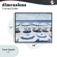 thumbnail image 4 of Stupell Industries Tropical Beach Nice Blue Striped Umbrellas Black Framed Giclee Art, 14 x 11, by Sisi and Seb, 4 of 8