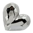thumbnail image 5 of Decorative Heart Sculpture for Home Decor - Perfect Ornaments for Bathroom Decor, Office Decor, and Room Decor - Statues for Living Room, Coffee Table Decor, or Shelf Styling - 11" Silver, 5 of 8