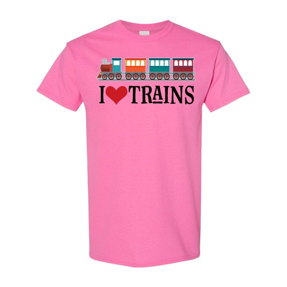 Inktastic I Love Trains T-Shirt