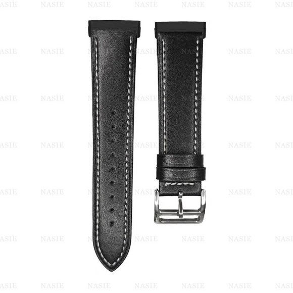 Leather Strap For Fitbit Versa 2 3 4 Lite Watch Band Wristband For Fitbit Sense / Sense 2 Correa Bracelet Black2_1 Versa 2 1or Lite
