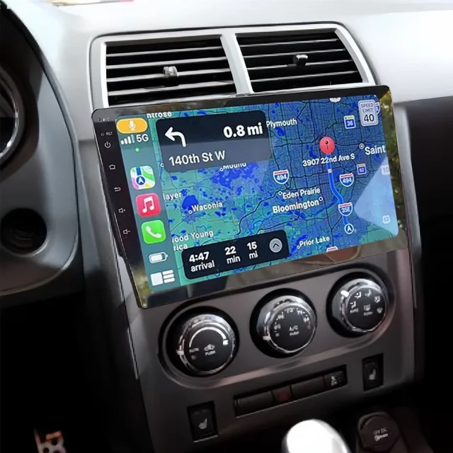 For Dodge Challenger 2008-2014 Car Stereo 10In Android 13 | 4+64G Gps Navigation | Carplay Android Auto + Bluetooth Wifi + Ahd Backup Camera & Swc