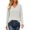 White, variant on Wenini Women's V Neck Cotton Knit Sweater Long Sleeve Drop Shoulder Loose Pullover Sweater Top Solid Color S-XXXL