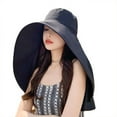 thumbnail image 4 of Minnieouse Sombrero para el sol con chal de ala ancha para mujer Visera de protección UV para cara y cuello Sombrero para el sol con protección Sombreros rosa, 4 of 6
