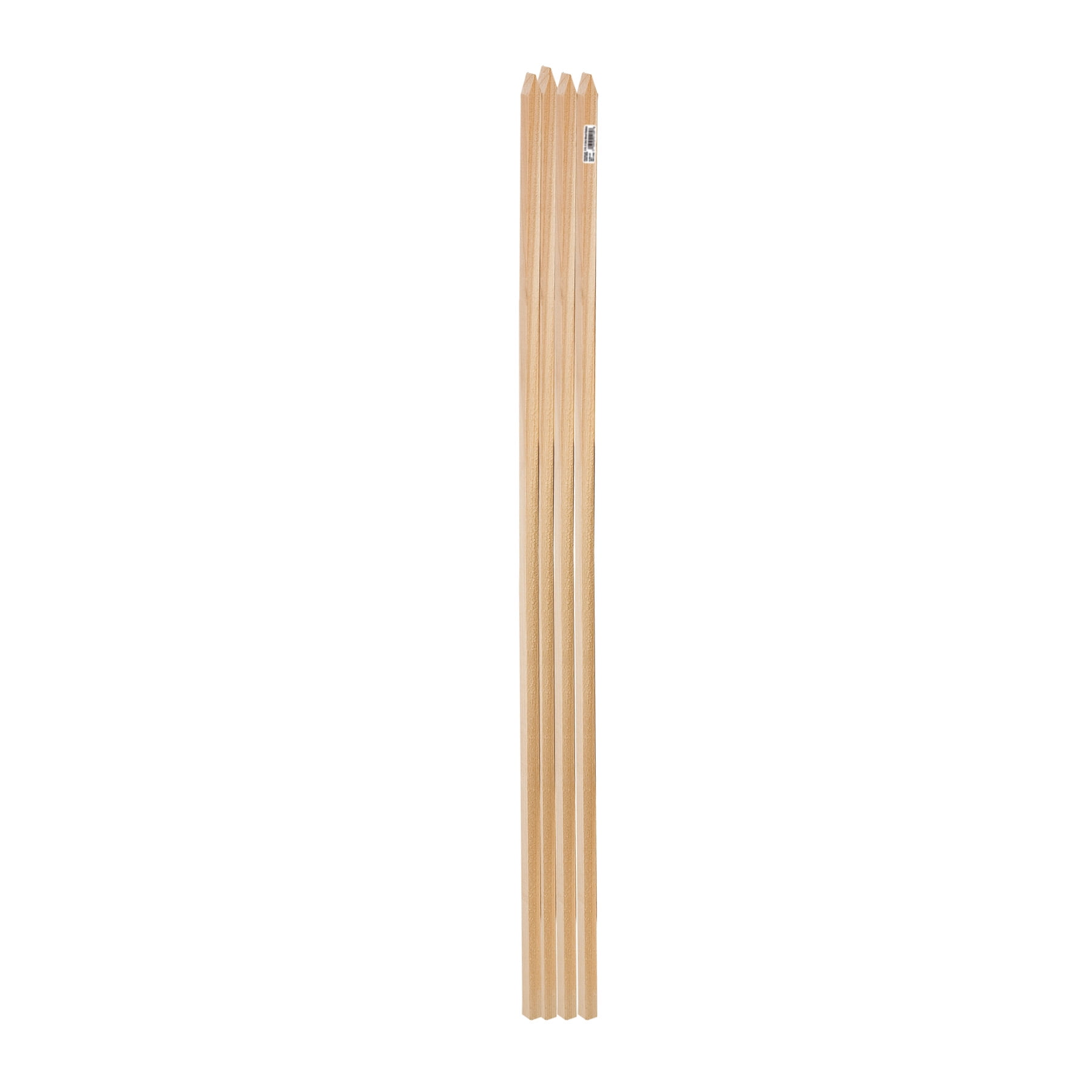 Panacea 5-Foot-Tall Wood Plant Support Stake, Pack of 4, 60" Tall x .5" Wide x .5" Deep, .5 Lbs.
