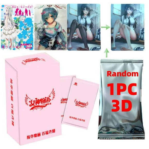 Carte Goddess Story WAIFU + 1 pièce, Collection 3D, cartes de déesse Anime, cadeau d'anniversaire pour enfants, jeu cartes PTR, jouets de Table