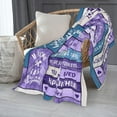 thumbnail image 5 of 50th Birthday Gifts for Women Personalized Happy Birthday Blanket for Women 1974 Birthday Gifts for Her Mom Daughter Wife Sister Grandma Friends Ideas Birthday Decorations Purple Throw Blanket, 5 of 5