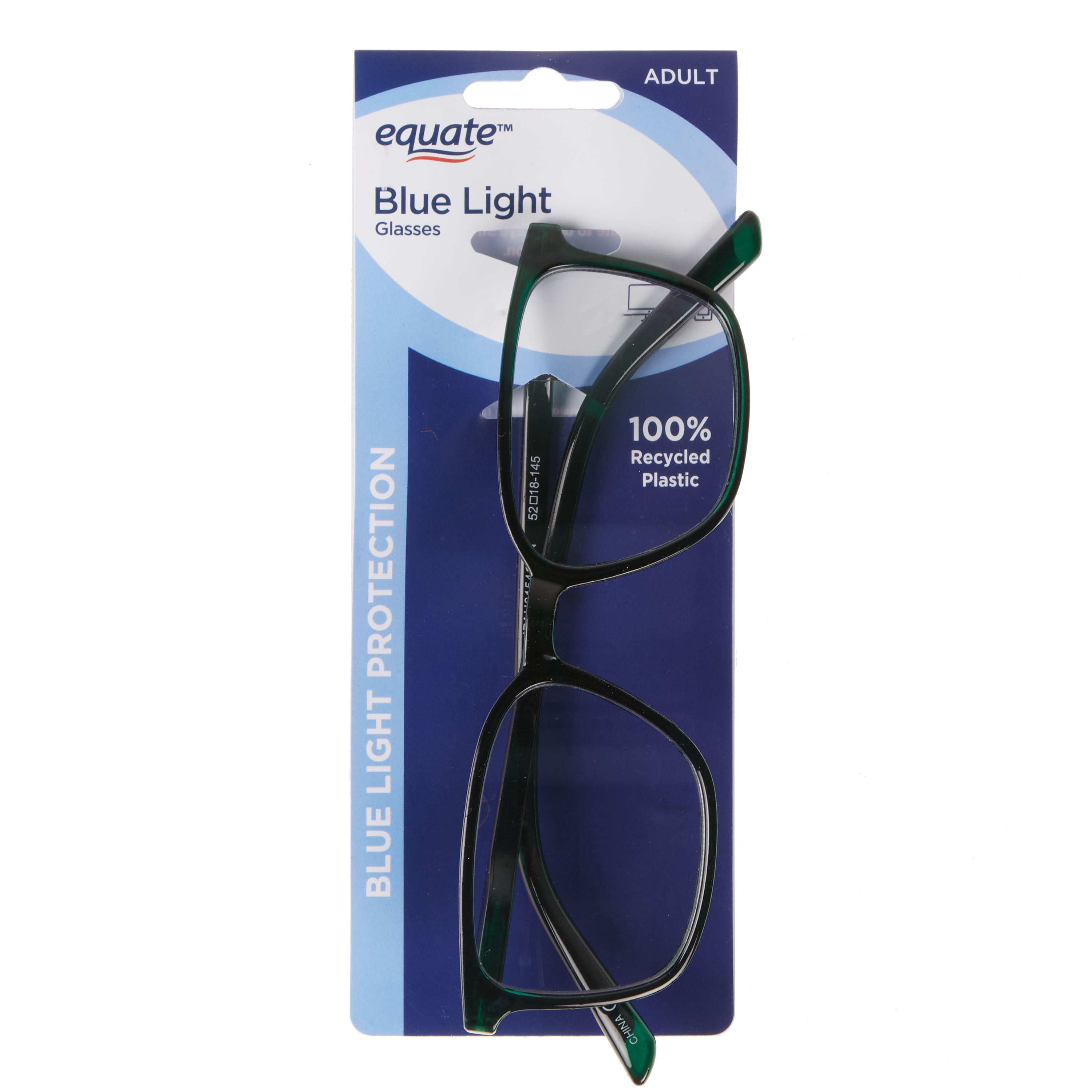 Equate Adult Blue Light Glasses, Green