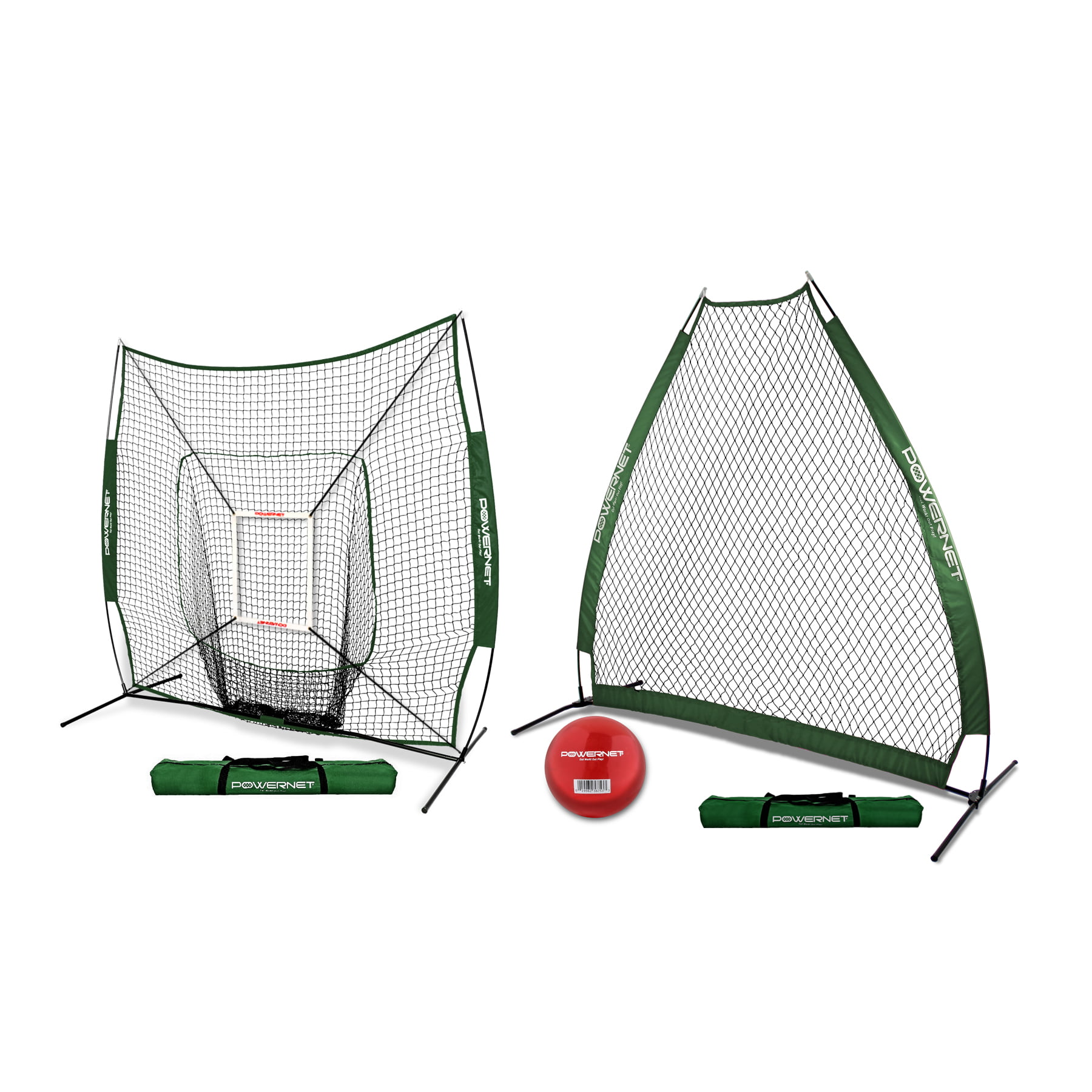 PowerNet 7x7 Portable A-Frame Pitching Screen for Batting Practice w/ Carry Bag 