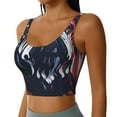 thumbnail image 2 of Rateoe Bulldog with Forest Flag Print Womens' Sports Bras Scoop Neck Sports Vest- Padded U Back Seamless High Impact Support-X-Large, 2 of 8