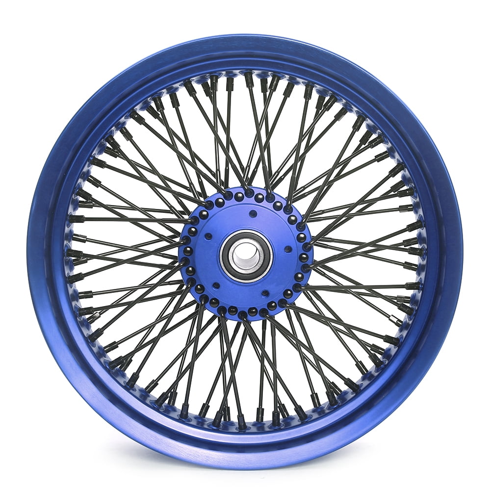 16" Spoked Wheels Rims Dual Disc 72 Spokes for Harley Softail Heritage Fatboy