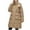 Khaki, variant on TFEOQRY Women's Winter Hooded Cotton Padded Coats Casual Fashion Solid Color Parkas with Pockets Zippered Reversible Long Cotton Coat White