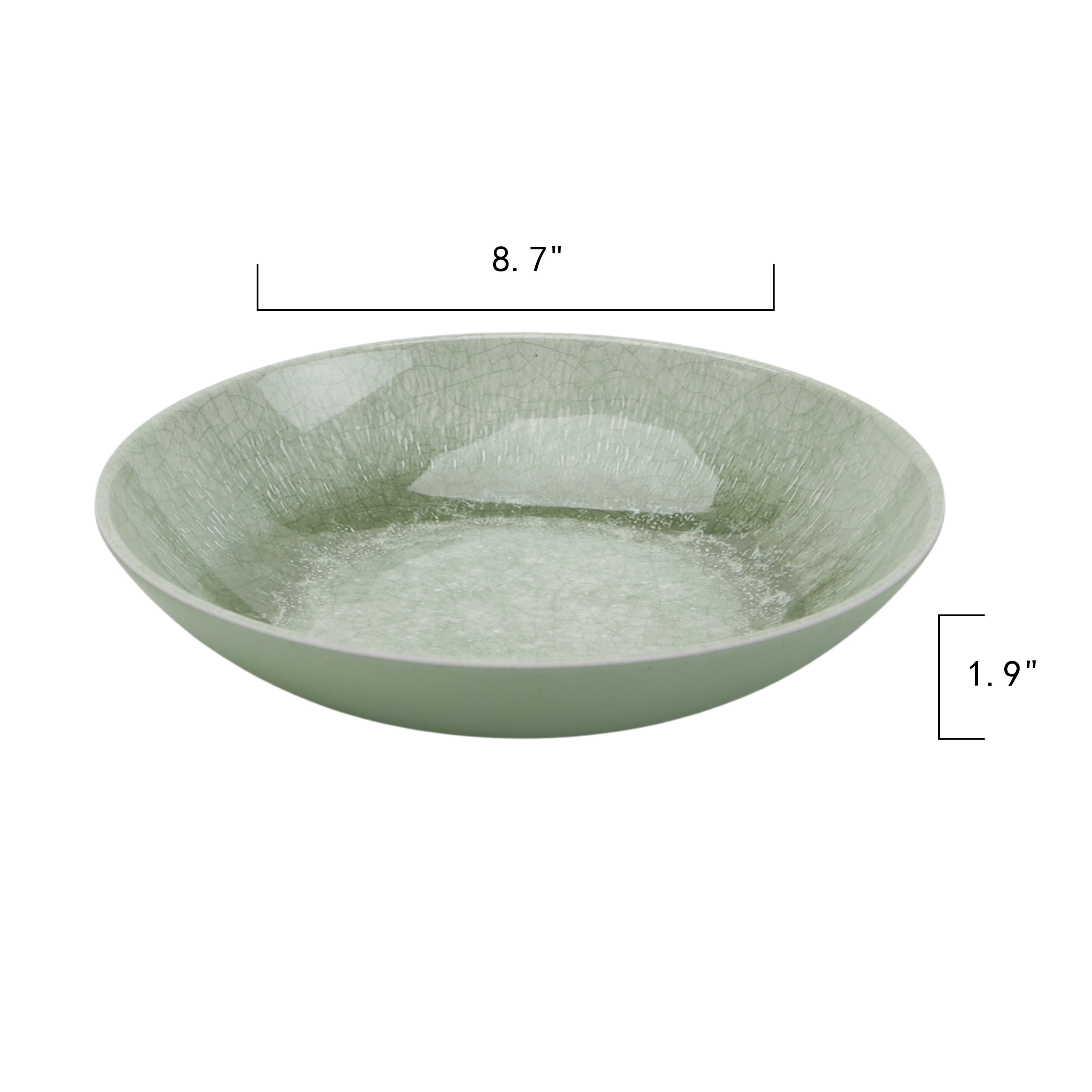 Better Homes & Gardens 12-Piece Bamboo Melamine Green Reactive Dinnerware Set