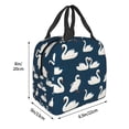 thumbnail image 3 of Honeii White Swam Print Lunch Bag Women, Lunch Box Lunch Bag for Women Adult Men, Small Leakproof Cute Lunch Tote Large Capacity Reusable, 3 of 8