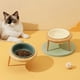 thumbnail image 2 of 800ml Cat Food Water Bowl with Wood Stand Small Medium Dogs Elevated Drinking Eating Feeder Pet Ceramic Feeding Supplies ShopWise Round, 2 of 12