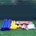thumbnail image 3 of Juego de portería de fútbol 2 en 1 con soportes de baloncesto para niños, juego de portería de aro para deportes al aire libre, juguetes para niños, entrenamiento y práctica, 3 of 5