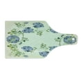 thumbnail image 2 of Floral Cutting Board, Vintage Style Roses Leaves Flower Framework Illustration Romantic Retro Design, Tempered Glass Cutting and Serving Board, Wine Bottle Shape, Blue Green Cream, by Ambesonne, 2 of 5