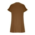 thumbnail image 6 of Meichang Womens Summer Dresses Casual Short Sleeve Crew Neck Mini Dress Solid Loose Fit Tshirt Dresses with Pockets Work T Shirt Dress, 6 of 8