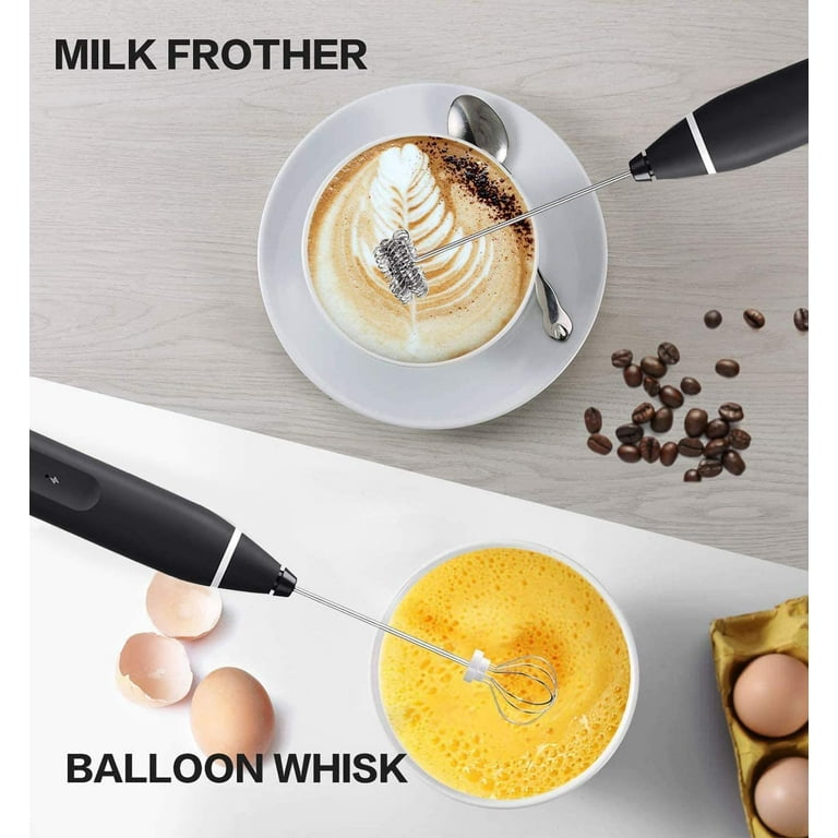Milk Frother, USB Rechargeable 3 Speeds Mini Drink Mixer Electric Coffee  Frother Hand Held - Egg Beater, Mini Foamer for Cappuccino,Lattes, Matcha,  Hot Chocolate 