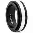 thumbnail image 1 of Black With White Center Spinner Ceramic Ring, 1 of 2