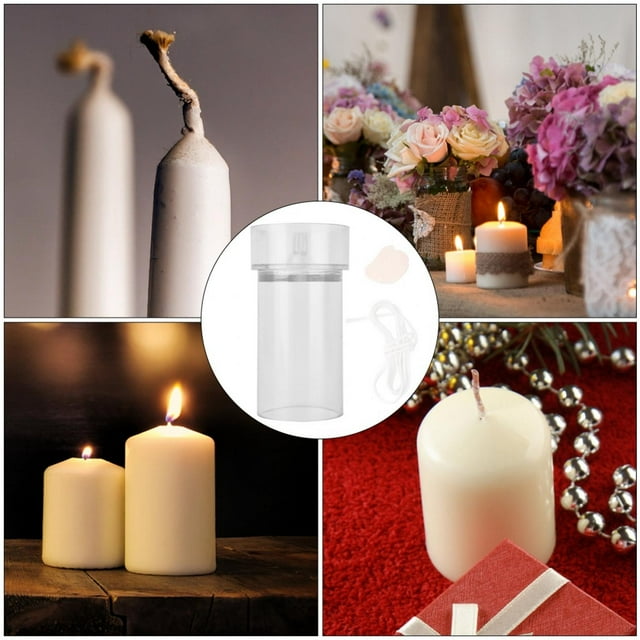 Tip Candle, Plastic+Metal Transparent Plastic Plastic , Convenient Easy Use Flat Top Design Reuse for Living Room Home DIY Tool