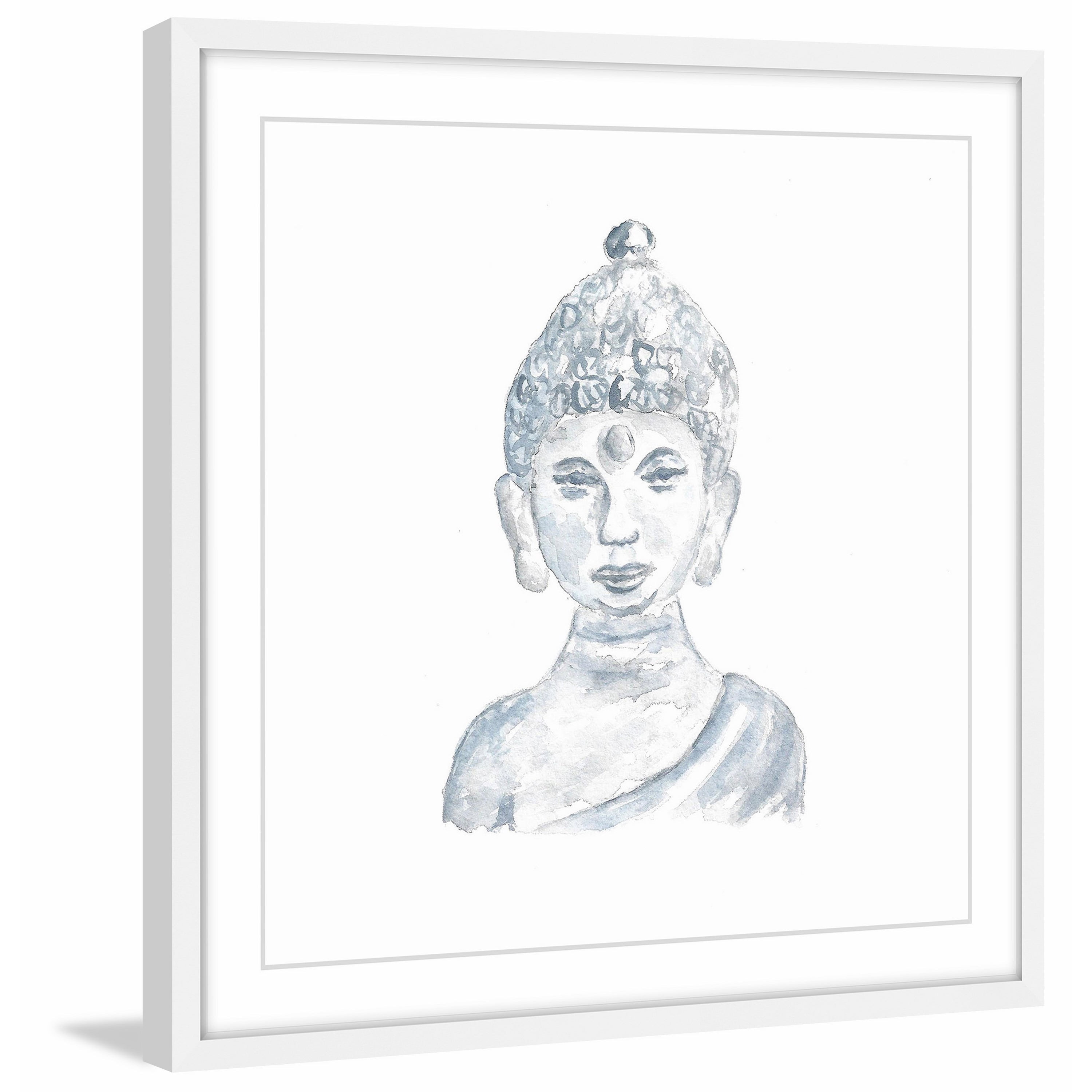 Marmont Hill 'Buddha Statue' by Thimble Sparrow Framed Painting Print