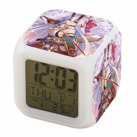 

SHUNVC Alarm Clock For Kids Digital Alarm Clock Cube Wake Up Clocks With 4 Sided Fate Grand Order Pattern Soft LED Colorful Night Light Large Display Ascending Sound （Pattern 10）
