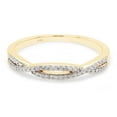 thumbnail image 3 of 1/10 ct. t.w Round Cut Lab Created Moissanite Diamond Cross-Over Infinity Twist Band Ring For Women In 14K Solid Yellow Gold (G-H Color, VVS1 Clarity, 0.10 Cttw)-4, 3 of 8