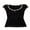 Black, variant on LMLYSoH Women's Solid Color Tops, Summer Short Sleeve Lace Trim Round Neck Slim Fit T-Shirts