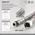 thumbnail image 3 of OMEKNTOP Bathroom Faucet 3 Hole, Brushed Nickel Bathroom Sink Faucet, 8 Inch 2 Handle Widespread Waterfall Faucet with Metal Pop Up Drain & CUPC Supply Line for Vanity Lavatory RV, 3 of 9