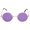 Purple Lens, variant on Music Singer John L Vintage Round Glasses Halloween Costume Accessory Cosplay Sunglasses (Black Lens)