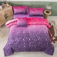 thumbnail image 3 of PERFEMET Purple Galaxy Comforter Sets Twin 6 Pieces Bed in a Bag Glitter Star Bedding Sets with Pillowcases for Girls(Purple Twin), 3 of 9