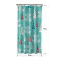 thumbnail image 5 of Turquoise Christmas Tree Pattern Shower Curtain 36"x72" ,Bathroom Decorative Shower Curtains Set with 12 Hooks,Modern Waterproof Washable Shower Curtain, 5 of 6