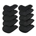 thumbnail image 3 of 10 fundas de cuero sintético para cabezas de hierro de palos de golf, ligeras y aptas para todas las marcas. Negro, 3 of 8