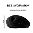 thumbnail image 3 of Gorro de boina para mujer, boina de ganchillo, gorro de boina de punto, boina francesa, sombreros de punto ligeros, 3 of 5