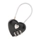 thumbnail image 4 of Candado de Combinación de Aleació de Zinc con forma de Corazón, Candado de Seguridad para Viaje, Para Equabaje, Mochila, Casillero de Gimnasio, color negro, 4 of 7
