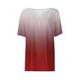 thumbnail image 5 of JMKQLZ Women's Casual Gradient Short-Sleeved V-Neck Top Blouse, 5 of 5