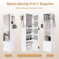 thumbnail image 5 of CQSXDA 360° Rotating Jewelry Cabinet With Full-Length Mirror, Multi-Shelf Stand For Makeup And Organization Needs, 5 of 12