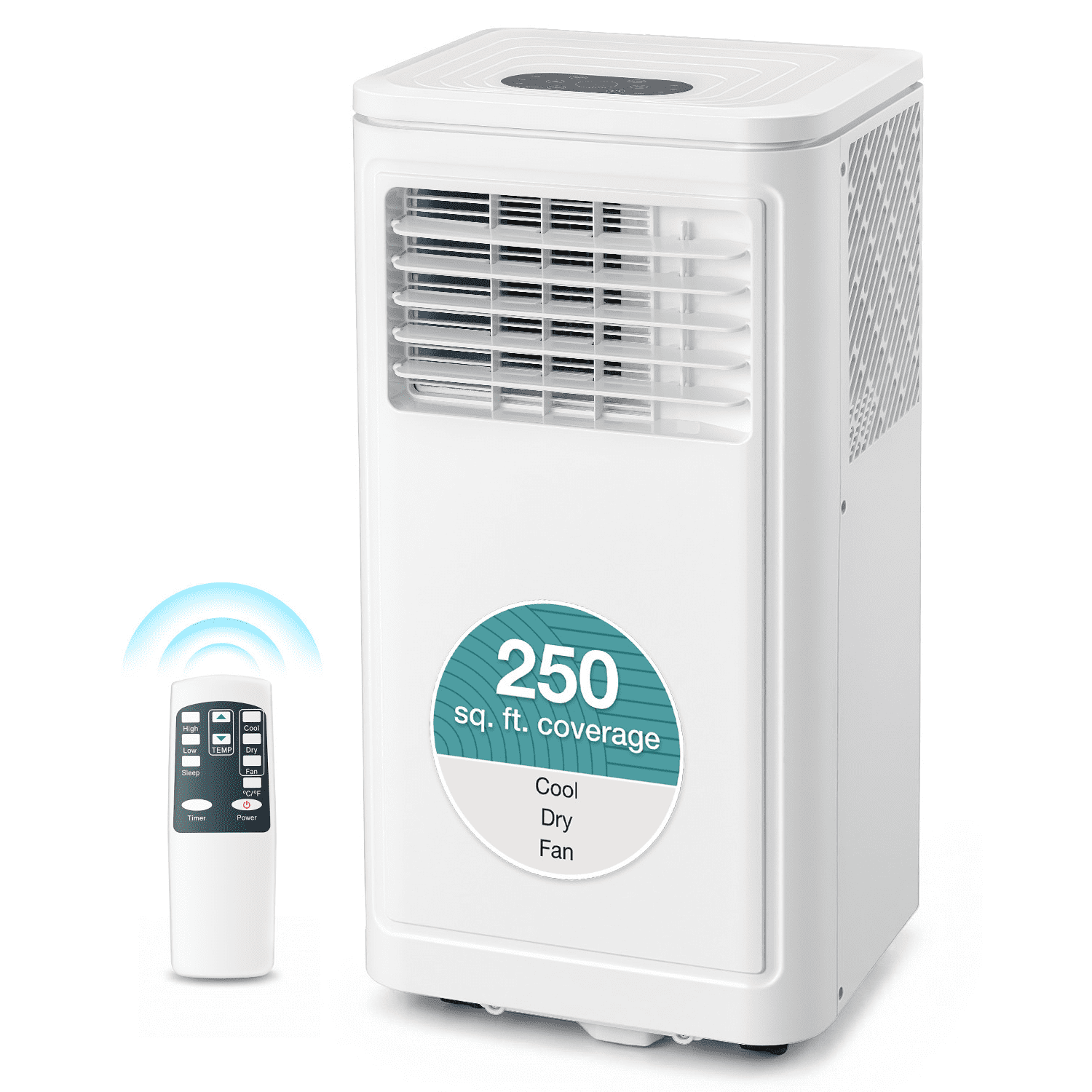 JFHID Portable Air Conditioners 10,000 BTU ASHRAE Quiet Standing AC Unit for Bedroom & Indoor Rooms, Cools up to 250 Sq. ft.