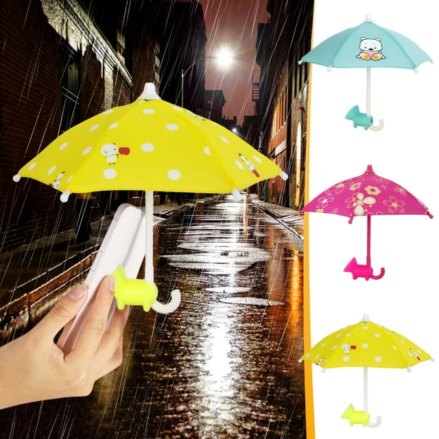 Xihbxyly Soporte Universal para Teléfono con Forma de Paraguas, Base con Ventosa Resistente, Protección Contra El Sol y La Lluvia, para Uso En Exteriores, Regalo Perfecto para Quienes Usan El Teléfon